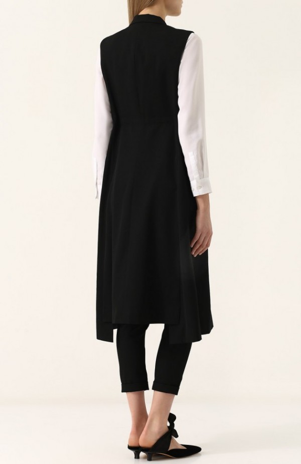 Удлиненный шерстяной жилет