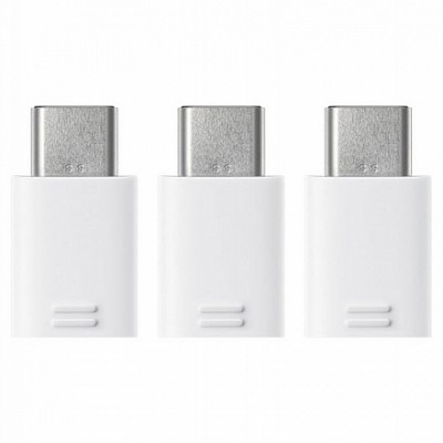 Переходник Samsung microUSB - USB Type-C, 3 шт. белый