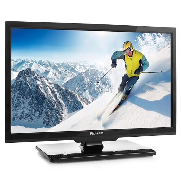 Телевизор LED ROLSEN RL-19E1308T2C "R", 19", HD READY (720p), черный