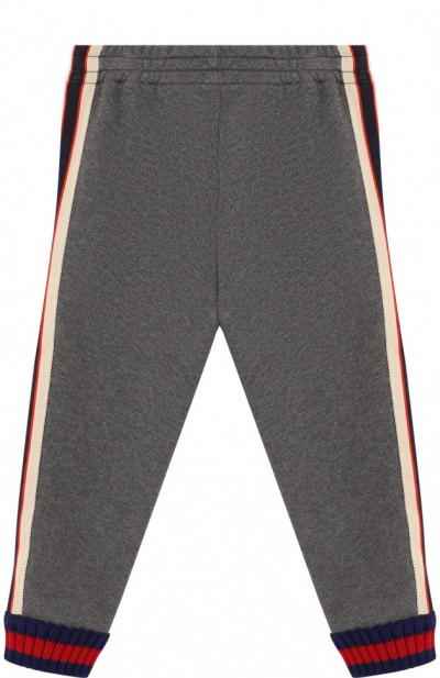 Хлопковые джоггеры с лампасами